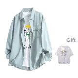 Light Blue+White T-Shirt