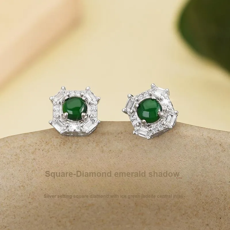 JITAIXIANG Ice Glutinous Stud Earrings Women's-1