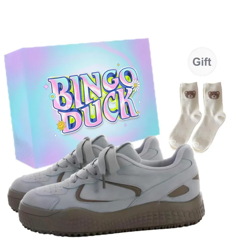 BINGO DUCK Low Top Skateboard Shoes Women's-4
