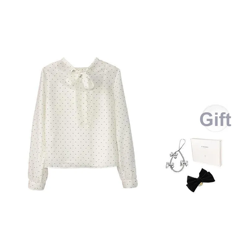 Fstudio Корейский стиль Элегантность Рукав буф Коммутирование Универсальный Топ Рубашка Женские