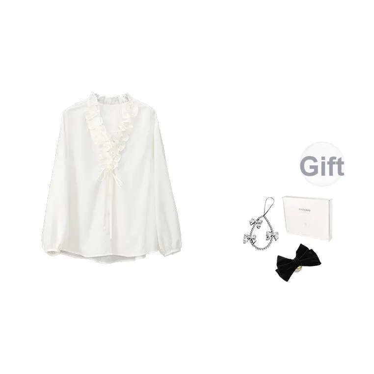 Fstudio Молоко Белый Женские Рубашки