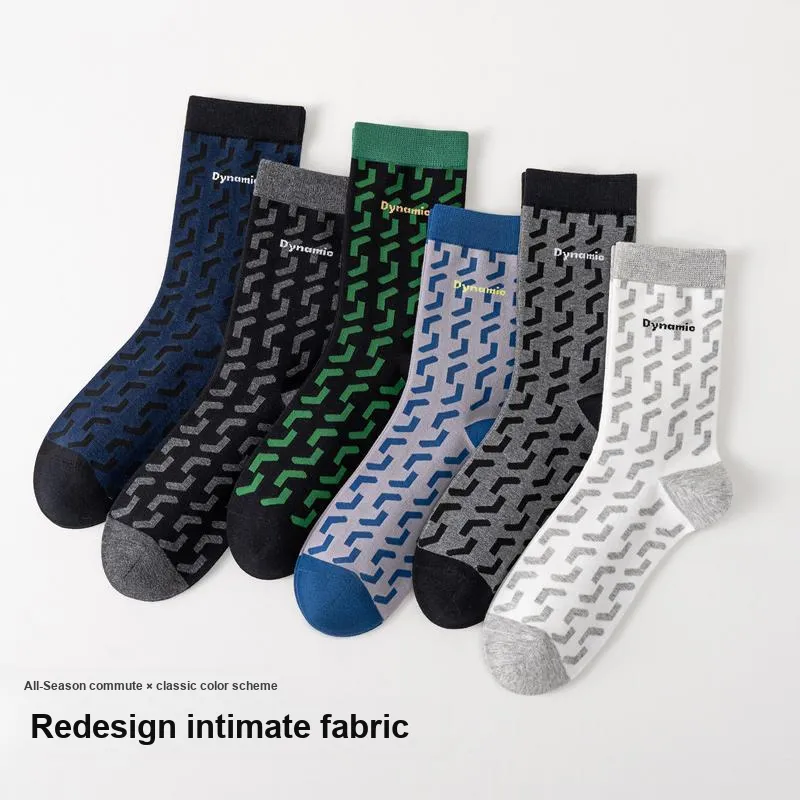 MIIOW Mid Calf Socks Men's 5 Pack-3