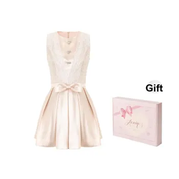 ACAINES Sleeveless Dress Women's Champagne Nude Pink