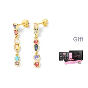 Agatha Copper Alloy Earrings Women's Gold
