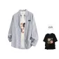 Black White Stripes (Comes with Black T-Shirt)