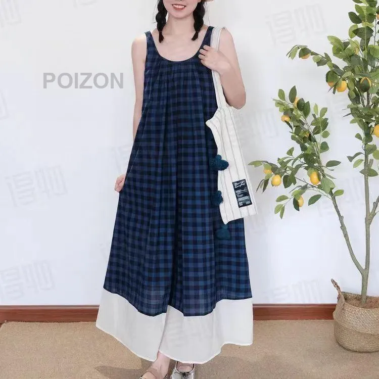 OZVO Slip Dresses Women's Blue Skirt-2