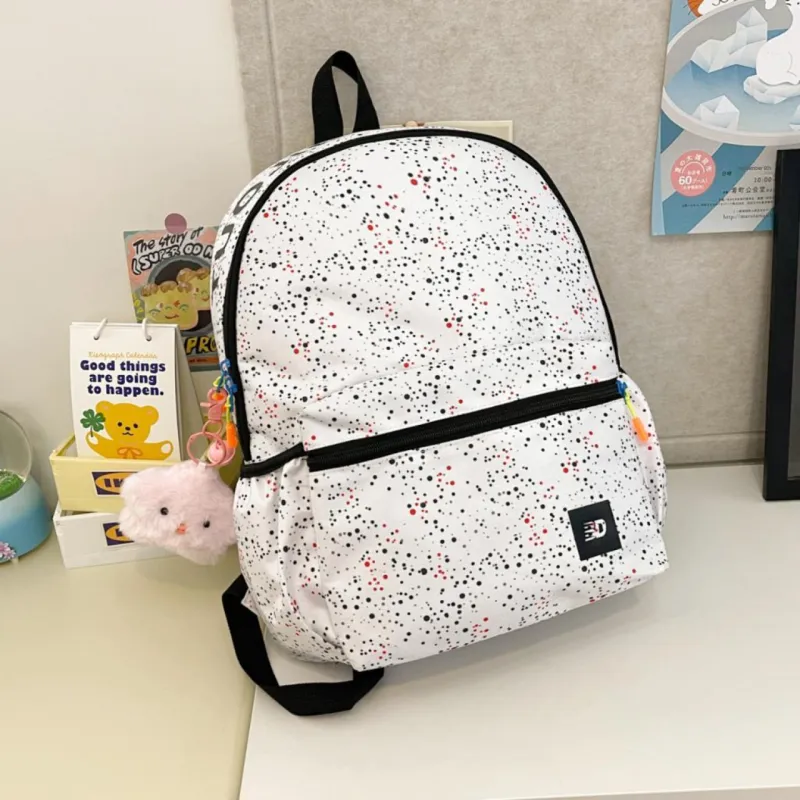 URBAN FOREST Nylon Backpack Unisex White/Black-4