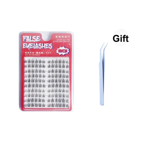 BQI Natural Comic Segmented Fine STEM Клещи для ресниц Одиночный кластер