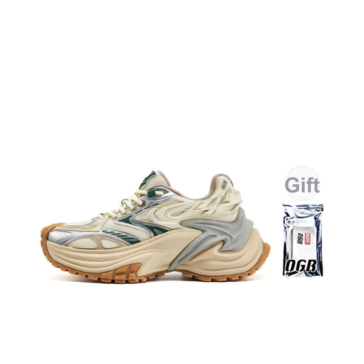 OGR Slip Resistant Low top Running Shoes Unisex Newborn Green