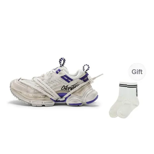STARTER Anti Slip And Wear Resistant Height Increasing Low Top Chunky Sneakers Unisex Blue