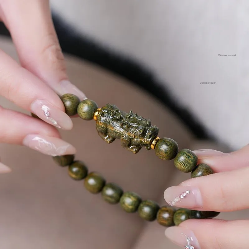 GUMUJIANG Green Sandalwood Bracelets Unisex-3