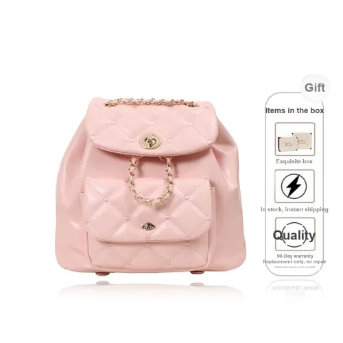 MESUCA Sanrio Three Beauties Western Melody Synthetic Leather Backpack Medium Size Women's Black/Pink