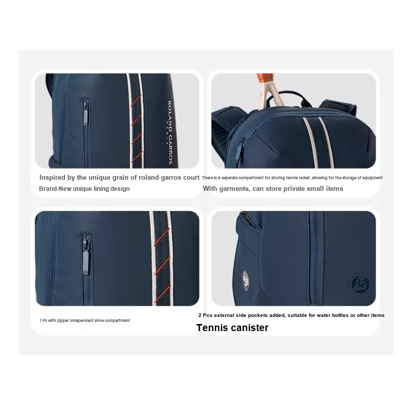 Wilson Tennis Racket Bags PU Polyester Unisex Navy Blue-1