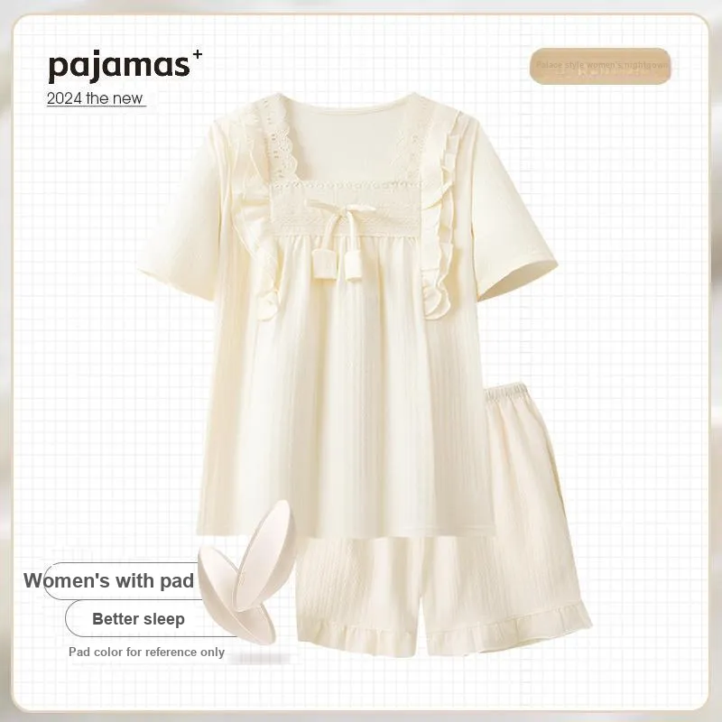 O'MESIK Pajama Set Women's Fairy White-1