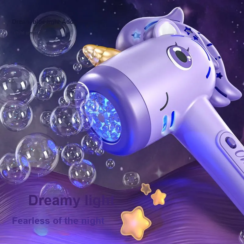Cute Baby Fully Automatic Unicorn Bubble Wand, Leak Proof Bubble Machines-6