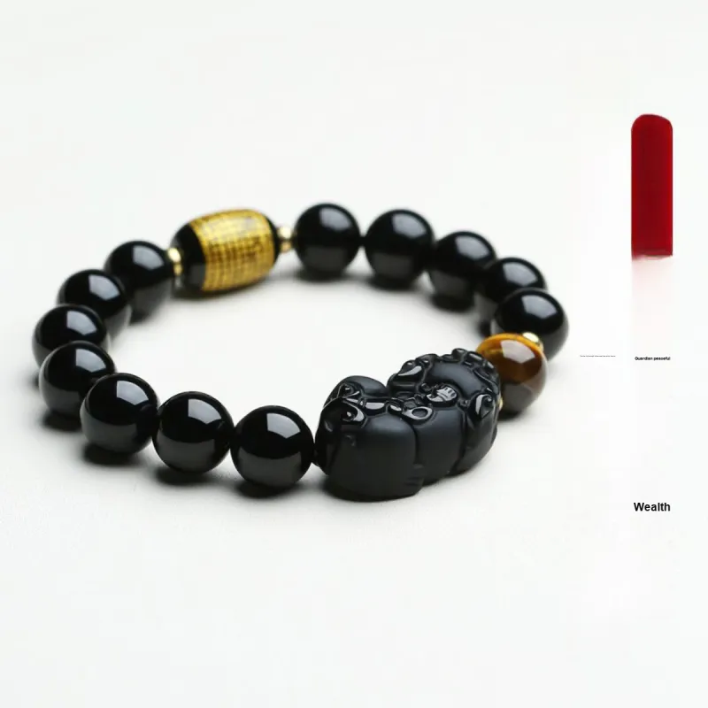Phoenisess Obsidian Bracelets Unisex-1