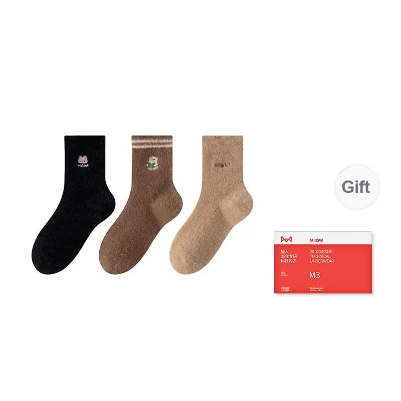 MIIOW Trend Party Series Mid Calf Socks Women's Shopping Bag 3 Pack-8
