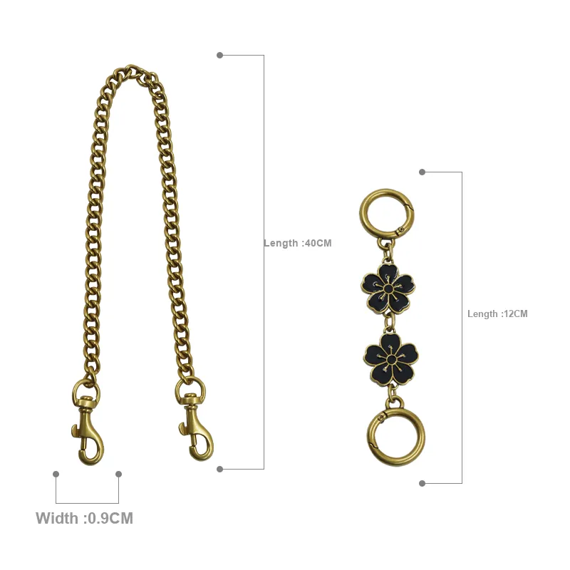 Metal Bag Chain Shoulder Strap Women's Antique Gold-1