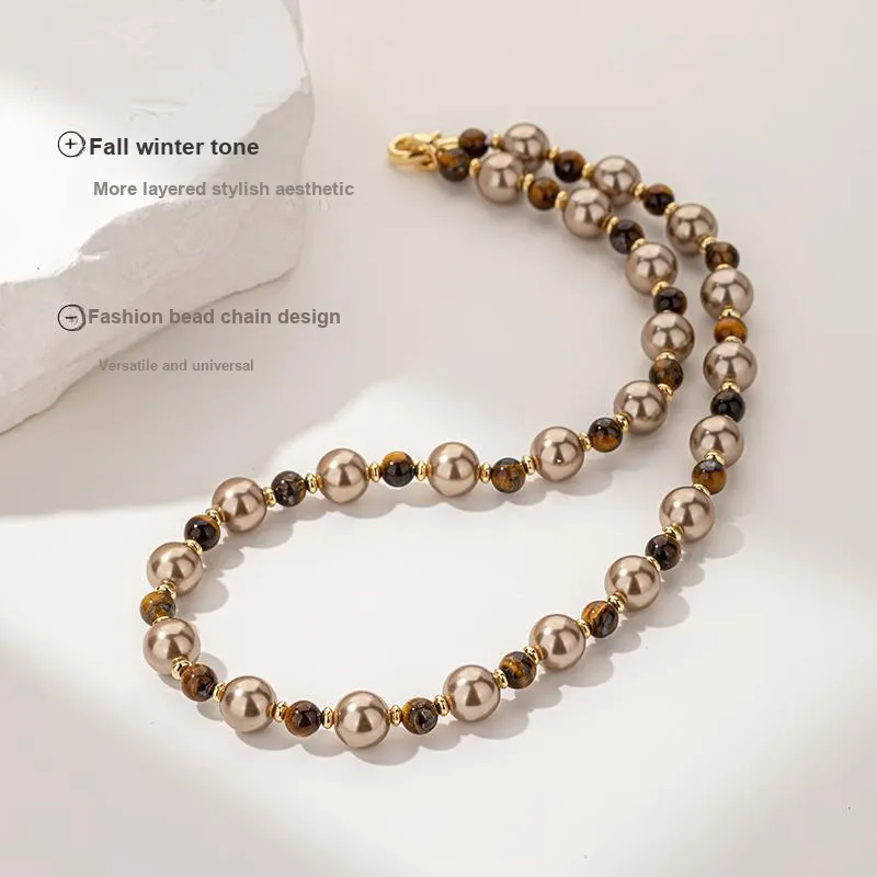 Encounter Gift Tiger's Eye Stone Necklaces Women's-3