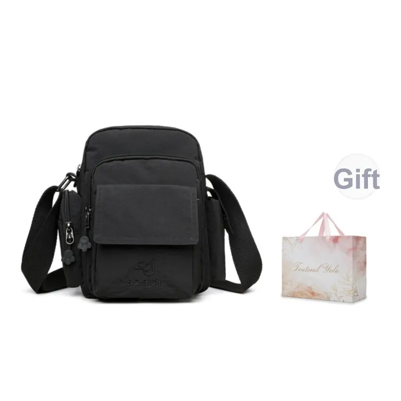 TOUTSEUL YOLO Pu Shoulder Bag Women's Ecru/Sky Blue/Black-15