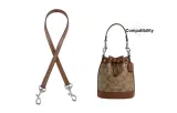 Coach 24 Leather Style Dark Brown 1.1 One Shoulder (Plain Weave Silver-Tone Buckle)