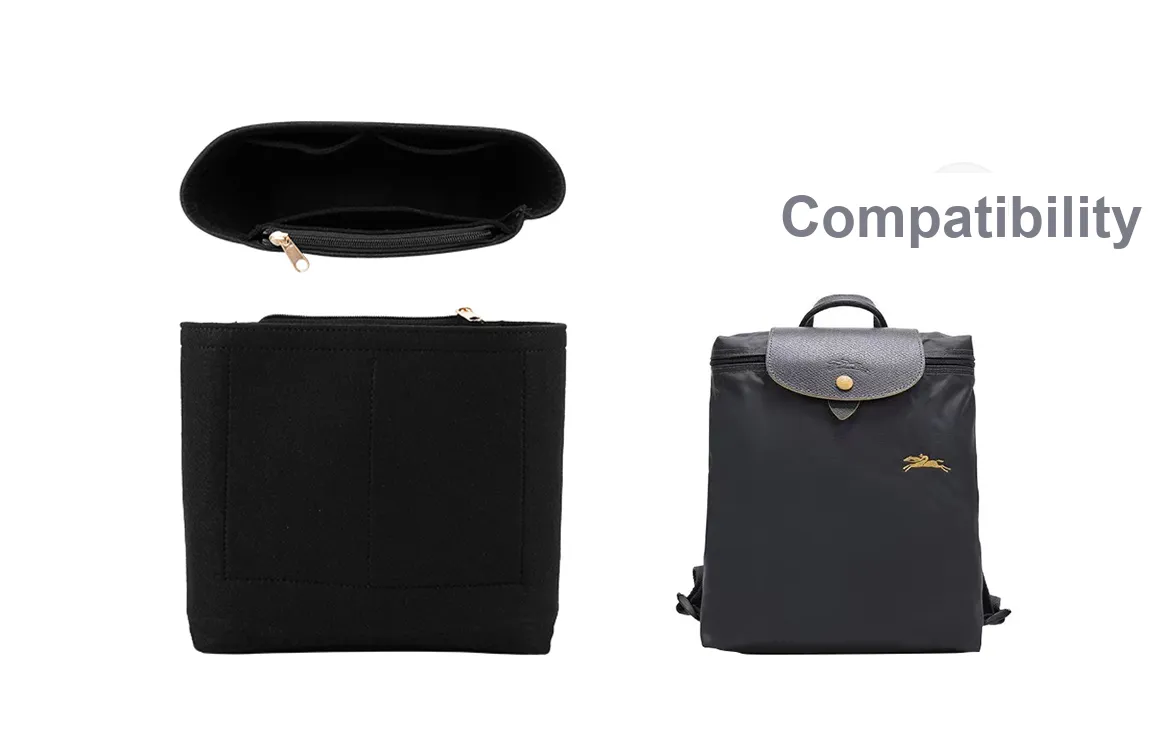 Lan Bao Fan Felt Liner Bag For Storage & Organization Lining Bag Transformation Unisex Black