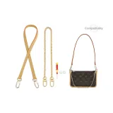 Smaller Bag Modified Underarm Set[Beeswax 1.1cm Width 60cm+Decorative Chain 40cm]with Free Modified Accessories