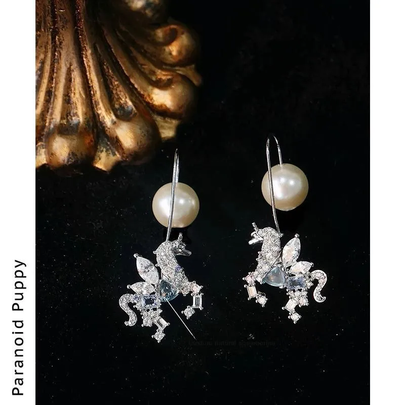 PARANOID PUPPY 925 Sterling Silver Fall And Winter Everyday Cute Hoop Earrings Women's-2