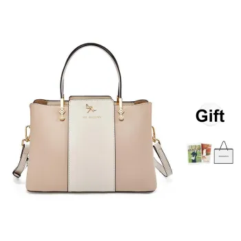 RED DRAGONFLY Cow Leather One Shoulder Handbag Women's Ecru/Royal Blue