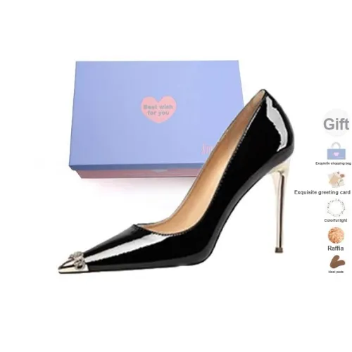 Xingdiman Низкий каблук Высокий каблук Женский Черный Набор в подарочной коробке