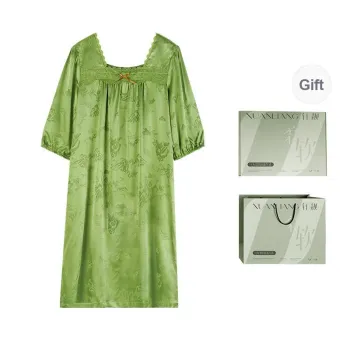 Xuan Liang Nightgown Women's Gift Box Set Pasture Grass Green