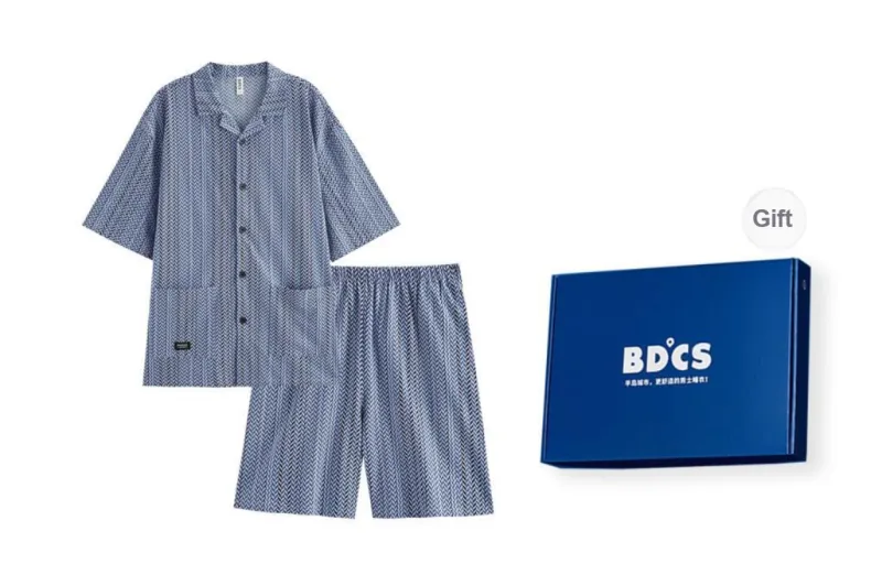 Peninsula City Pajama Set Men's Blue-0