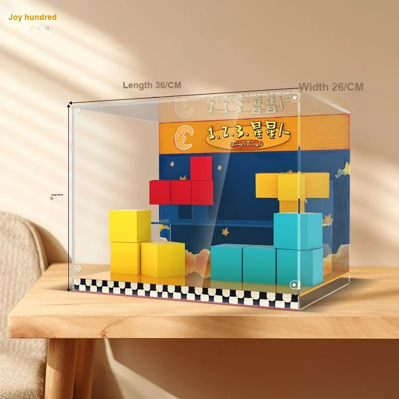 LIGHT YOUR BRICKS Compatibility Pop Mart 123 Stars Human Collection Display Case Model Accessories-7
