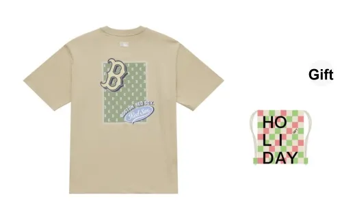 MLB MONOGRAM Collection Boston Red Sox SS25 T Shirt Unisex Sandy Brown