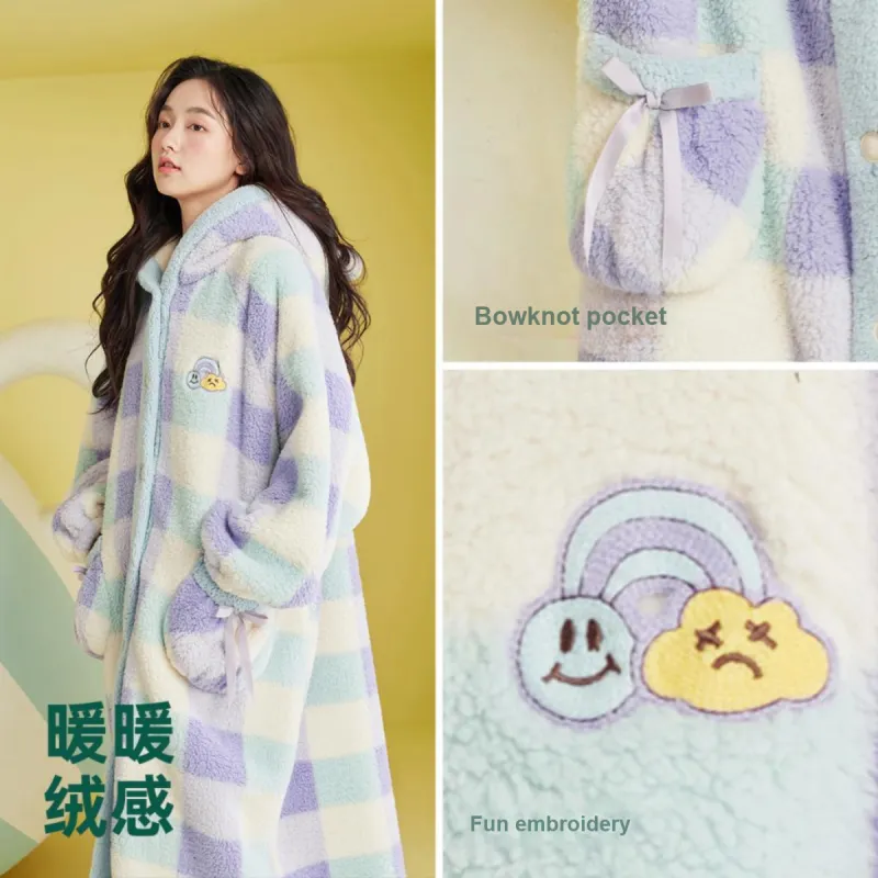 Aannsfam Pajama Robe Women's Iris Purple-1