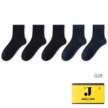 JIAZINI Mid Calf Socks Men's Shopping Bag 5 Pack