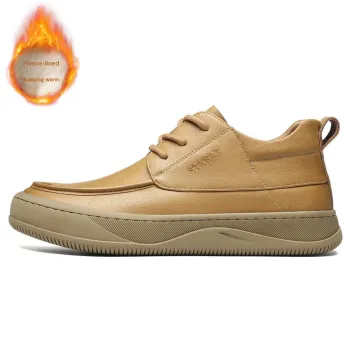 ST&SAT Fleece Lined Casual Shoes Men's Khaki/Yellow Brown