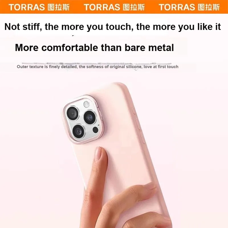 TORRAS Silicone Material Extra Thin Anti Fingerprint Phone Cases Compatible With IPhone 16/15/Pro Max/Pro Solid Color-20