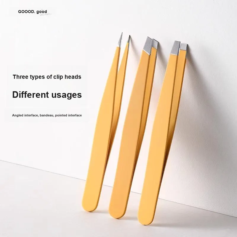 Goodgudi Small Tweezers Brow Clip False Eyelash Tools-3