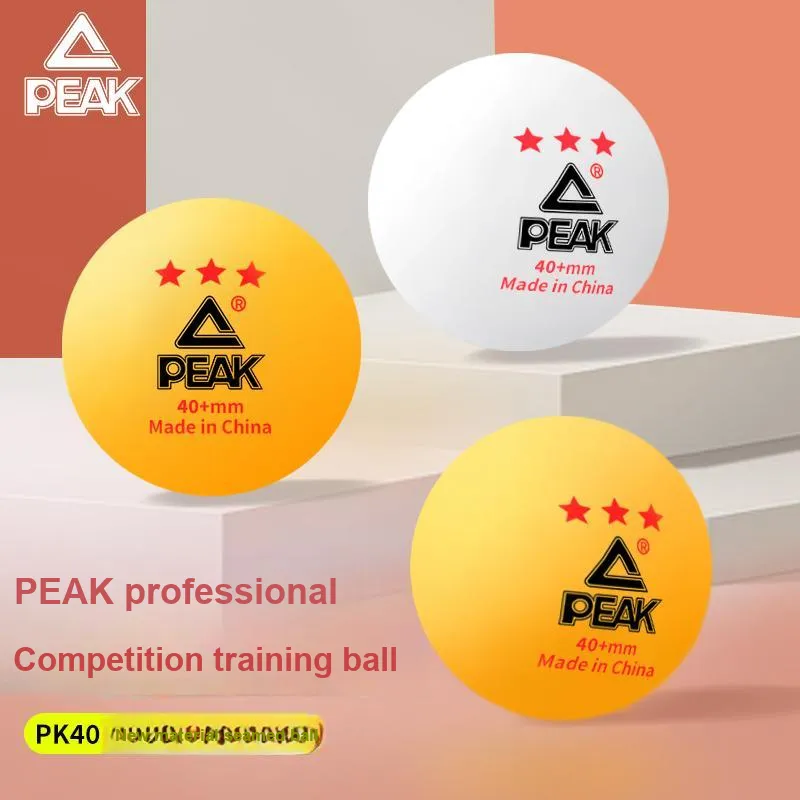 PEAK Table Tennis New Material ABS Competition And Training Specific 40mm+ Yellow/White-5
