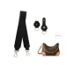 3.8cm Black Shoulder Strap 65cm+Black Abrasion-Resistant Buckle
