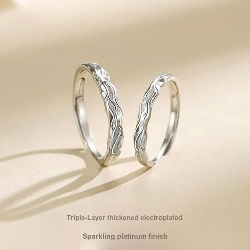 Kelanxi 925 Sterling Silver Rings Unisex-5