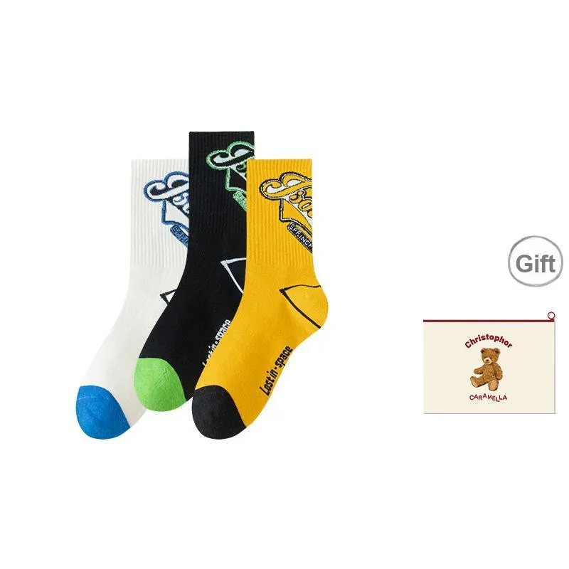 Caramella Mid-Calf Socks Men's Shopping Bag Combo Set-12
