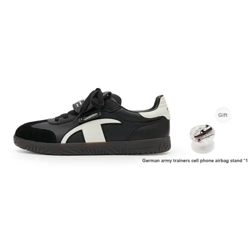 Champion Champ T Trainer T Shaped German Army Trainers Low Top Skateboard Shoes Men's Black