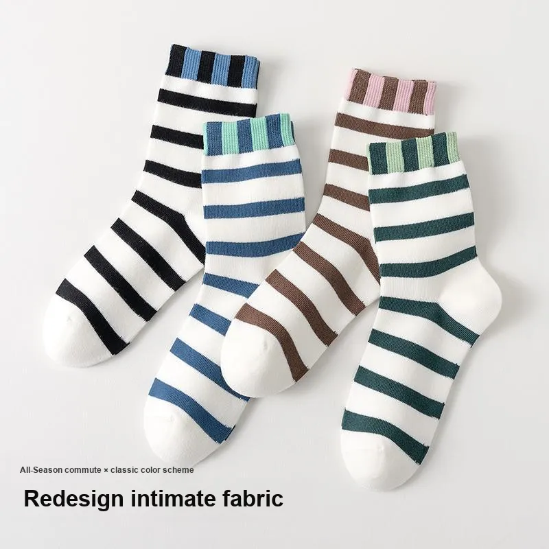 Yalu Mid Calf Socks Women's 4 Pack-2