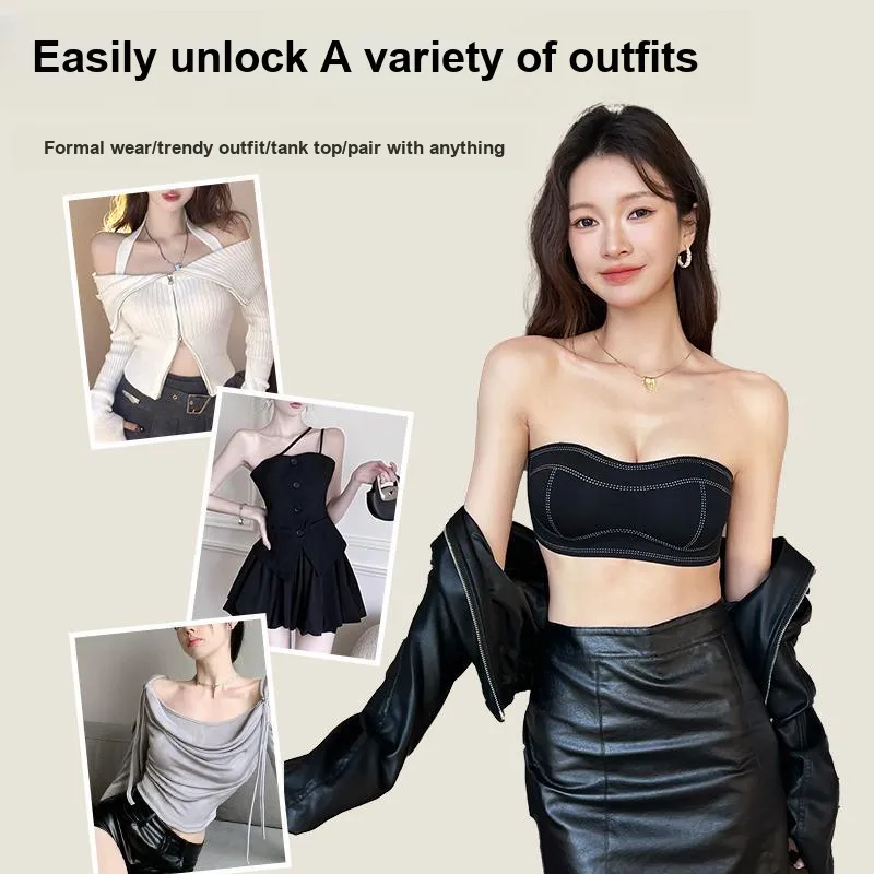 MIIOW Strapless Bra Women's Combo Set-10
