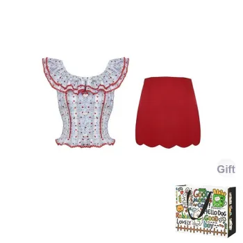 OURUOKE Two Piece Skirt Sets Women's
