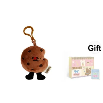 VANWALK Plush Bag Pendant Bag Accessory Small Size Unisex Brown/Yellow/Red