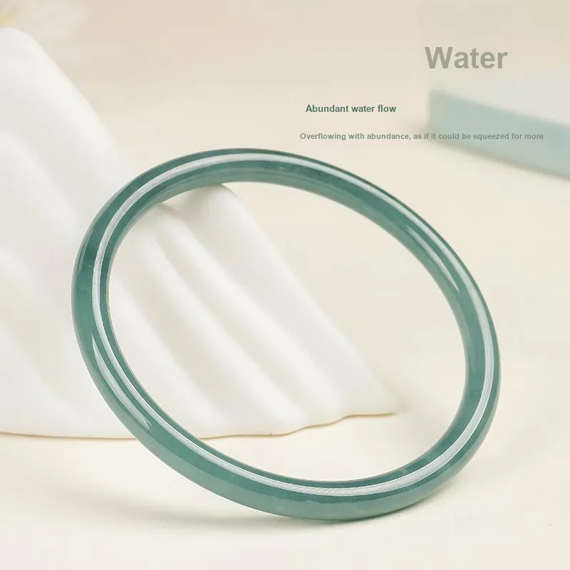 With The Heart Of The Jade Glutinous Jade Jadeite Bangles Women's-5