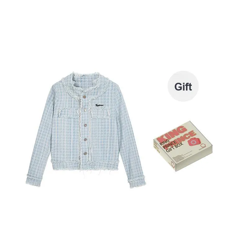 KING PRINCE Denim Jacket Women's Gift Box Set Included Blue-2